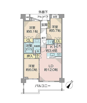 コンフォート・パレス薬園台の間取図