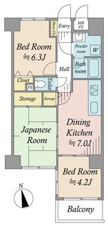 ライオンズプラザ川口本町の間取図