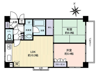 ラコスタＶＩ池上の間取図