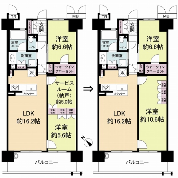 セントアイナ藤が丘の間取図