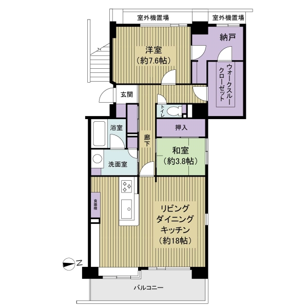 オーベル新松戸の間取図