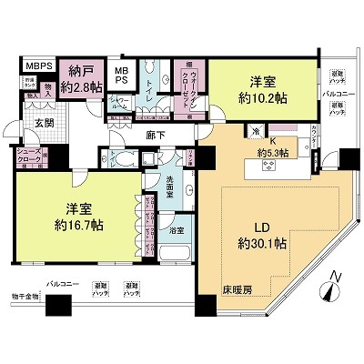 クロスタワー大阪ベイの間取図