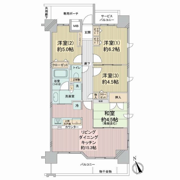 ディモア尼崎ミライズの間取図