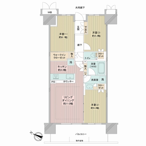 レジデントプレイス西葛西の間取図