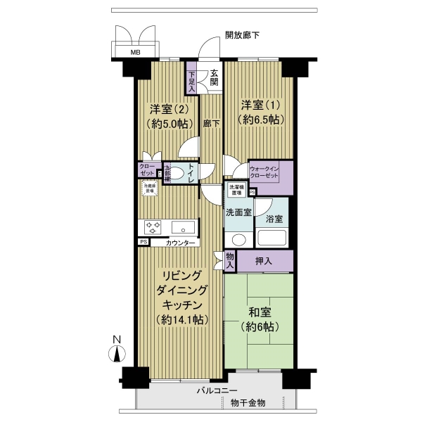 モア・クレスト大島の間取図