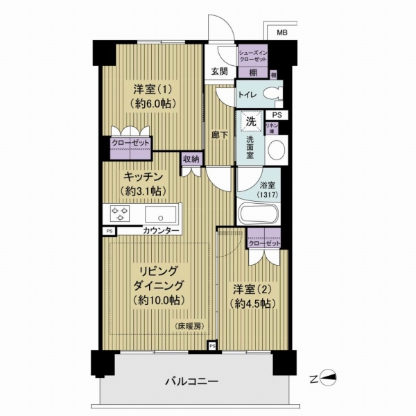 アデニウム板橋浮間公園の間取図