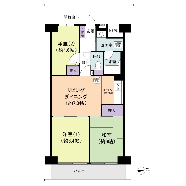 東陽町ガーデニアＤ棟の間取図