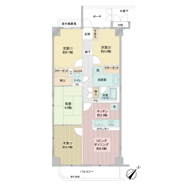 ダイアパレス長津田の間取図