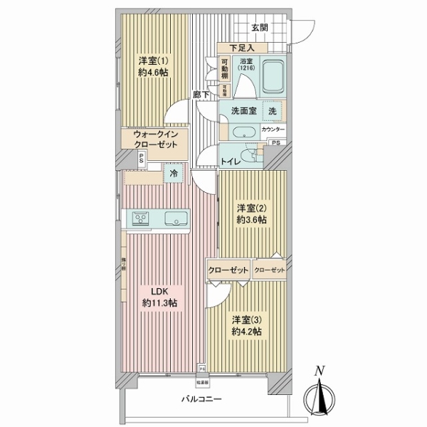 パシフィック目白マンションの間取図
