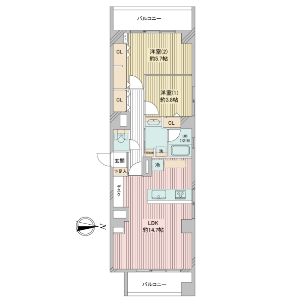 パシフィック目白マンションの間取図