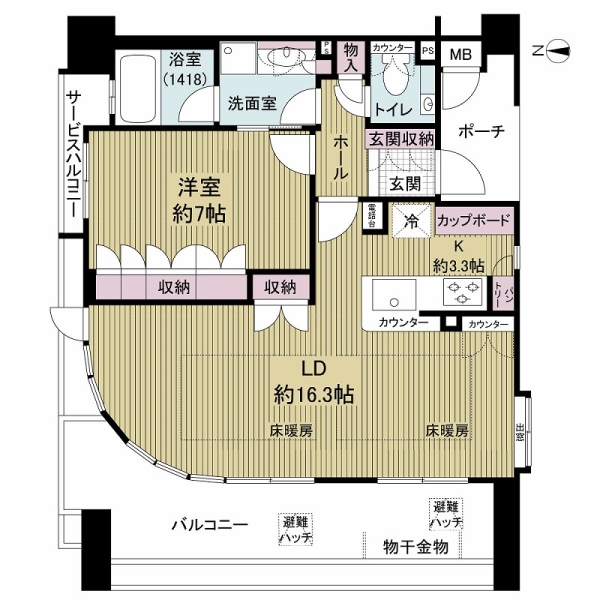 グランアッシュ梅田ヴィークスの間取図
