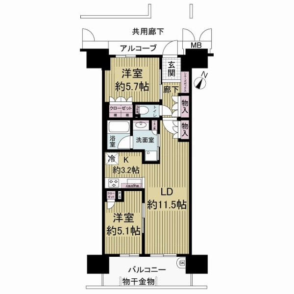 大阪ベイレジデンスの間取図
