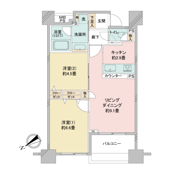 クリオタワー大塚台の間取図