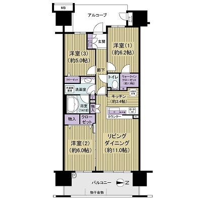 東京フロンティアシティアーバンフォートイーストブロックの間取図