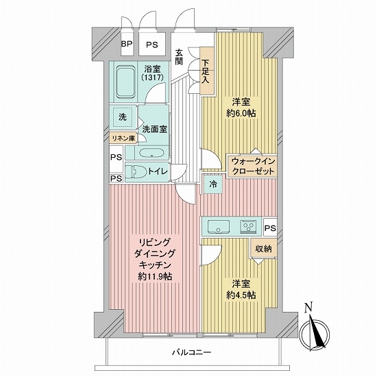 大森パークハイツの間取図