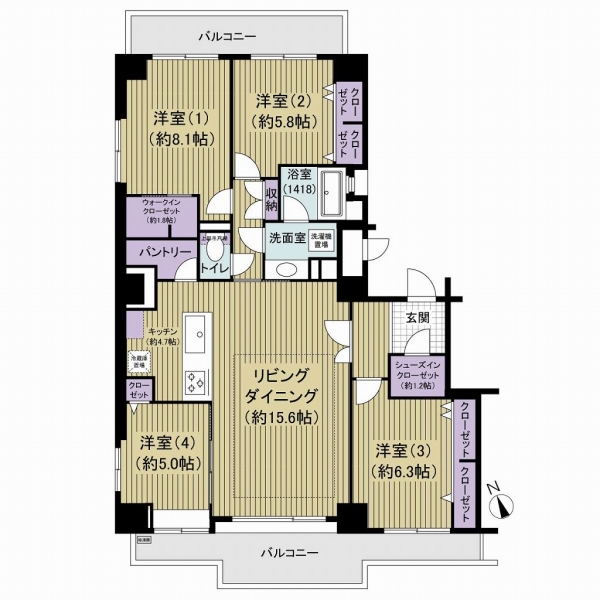 モアクレスト市川の間取図