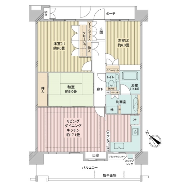 東京サーハウスリバーポートの間取図