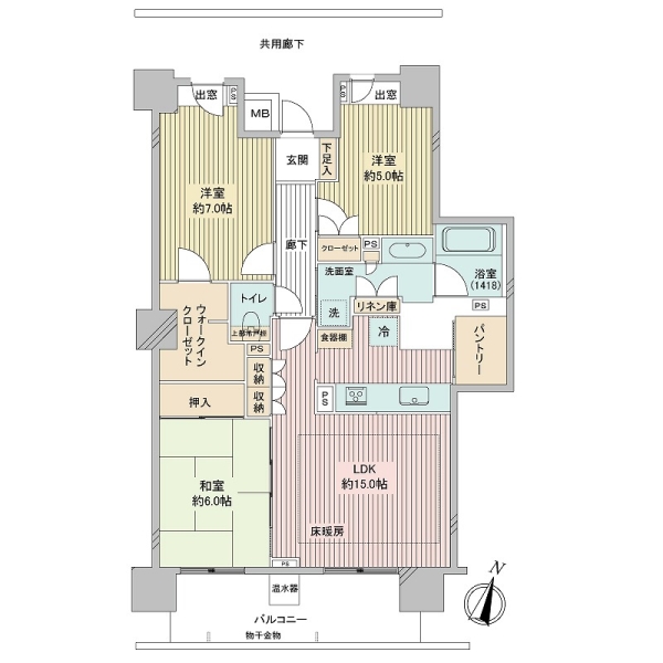 パークハウスさいたま新都心　ＭＩＤ　ＴＯＷＥＲの間取図