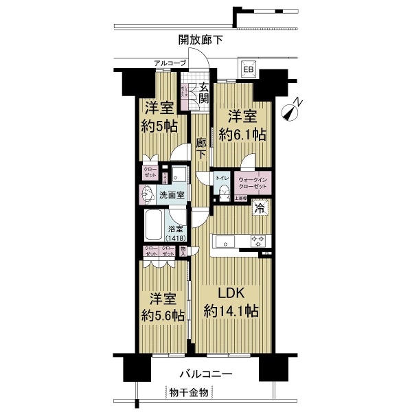 ルネ西宮仁川の間取図