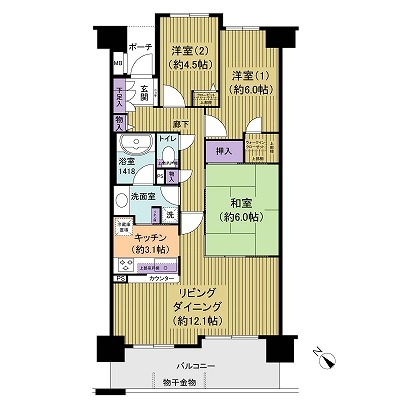 ゼファーヒルズ松戸フィオリーナの間取図
