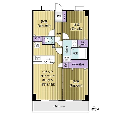 藤和シティコープ北松戸の間取図