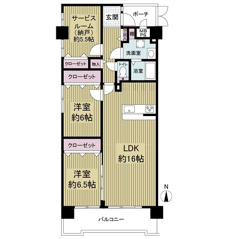 コスモハイツ新大阪２番館の間取図