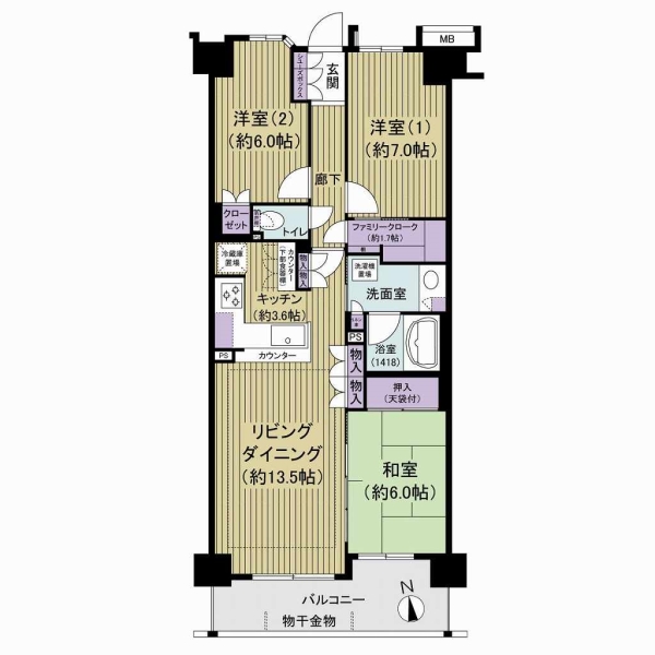 ルネ花小金井の間取図