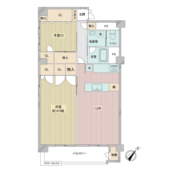 ニュー山手マンションの間取図