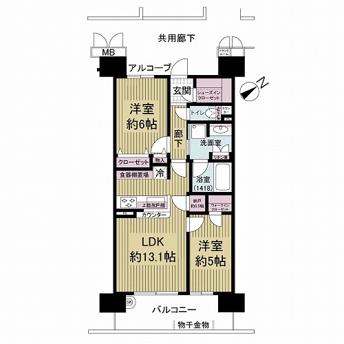 リバーガーデン岸里玉出の間取図