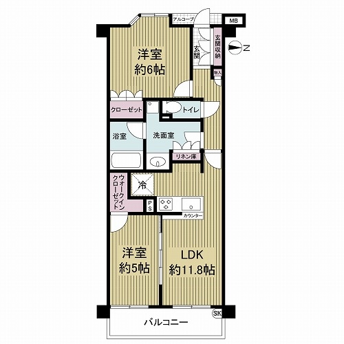 プレサンスロジェ此花シティの間取図