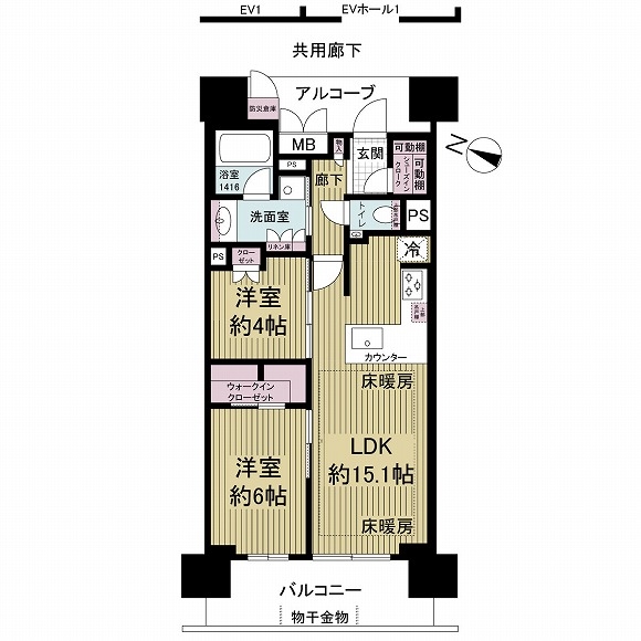 パークナード新梅田アーバンパレスの間取図