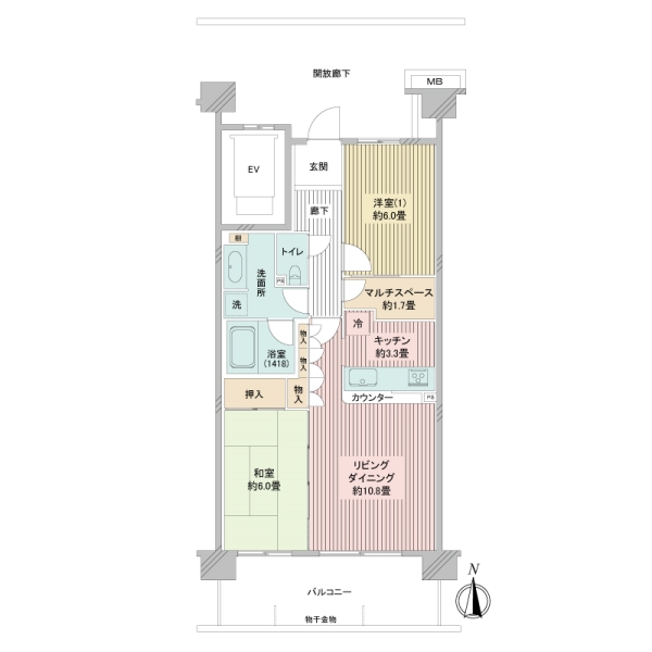 ブランシエラ川口青木町公園の間取図