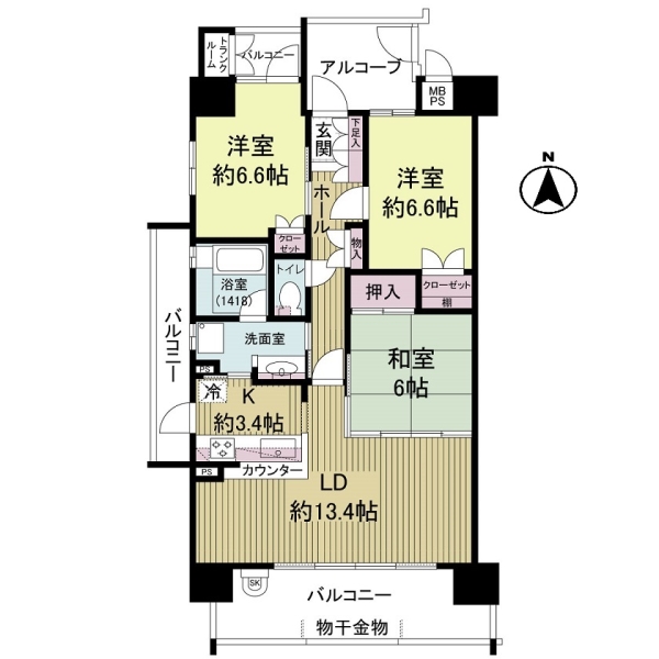 ロイヤルクレスト浅間町の間取図