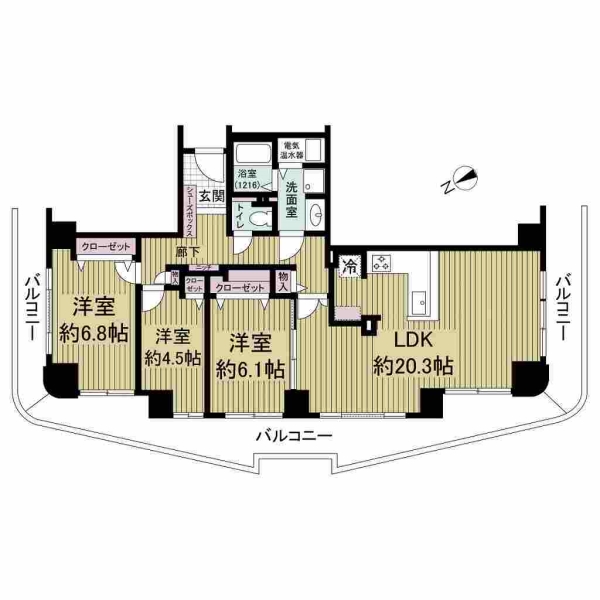 ベル・パークシティ画地ＩＩＧ棟の間取図