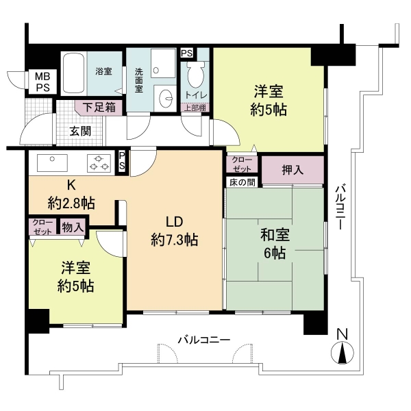 クレメント御所西の間取図