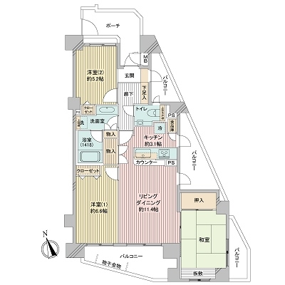 クレアホームズ小杉の間取図