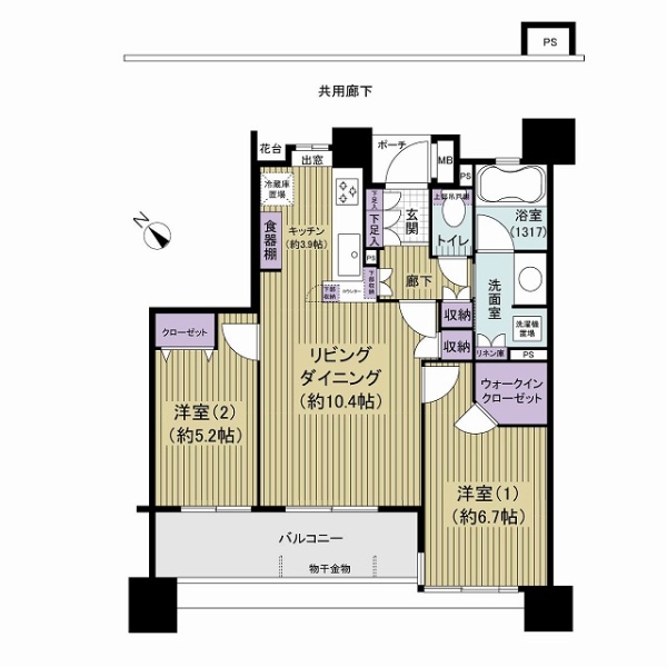 ルピアコート新小岩フレールの間取図