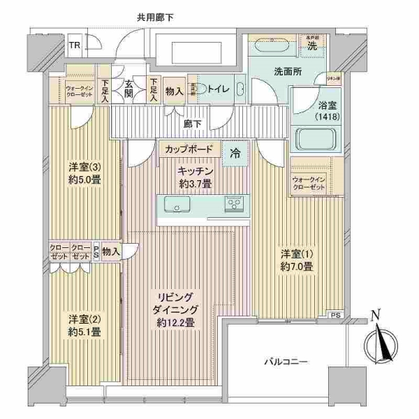 白金ザ・スカイの間取図