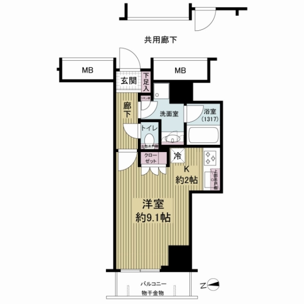 シェルゼ雷門の間取図