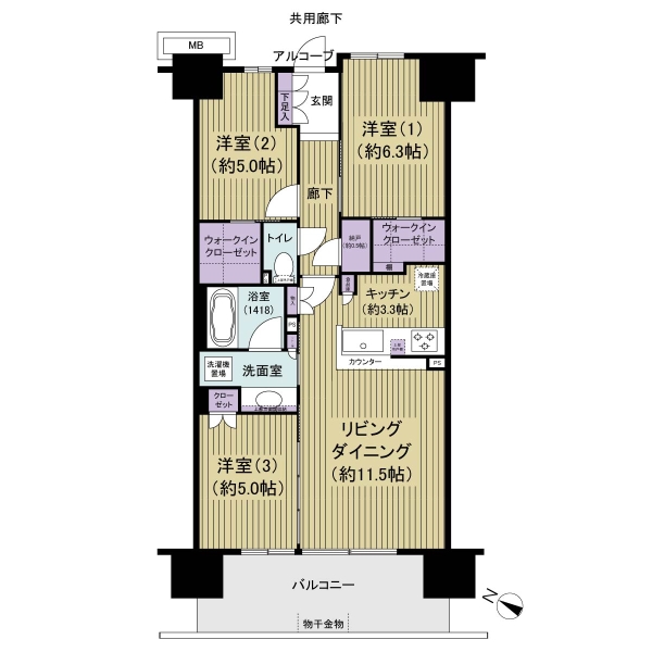 シティテラス松戸の間取図