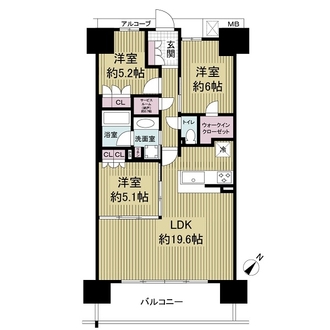 ルネ西宮仁川の間取図