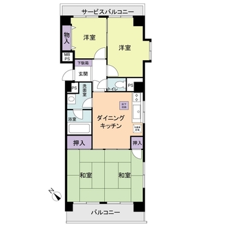 新栄アンピール南福岡の間取図