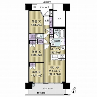 グリーンシア川崎京町の間取図