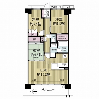クレヴィア京都四条後院通の間取図