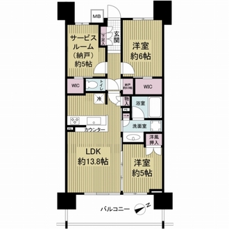 ザ・天王寺レジデンスの間取図