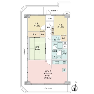 ＹＤ鶴見マンションA棟の間取図