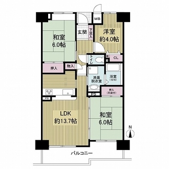 レジデンス芦屋くすのきの間取図