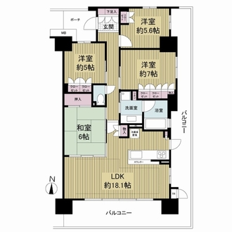 鶴見横堤ガーデンズマークの間取図