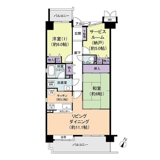 ユニライフ三国ケ丘の間取図