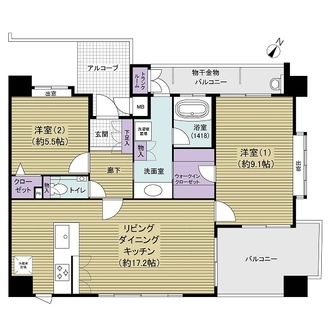 フリーディア平尾山荘通りプレミアムの間取図